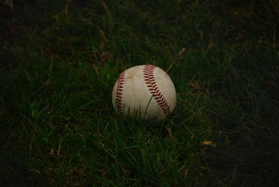 Close-up of ball on grass