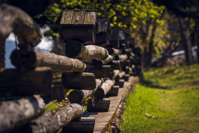 Close-up of stone wall