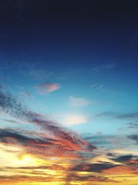 Scenic view of dramatic sky during sunset