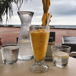 Close-up of drink on table