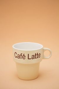 Close-up of coffee cup on table