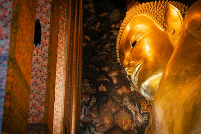 Statue of buddha in building