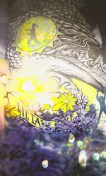 Close-up of colorful lights