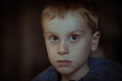 Close-up portrait of cute boy