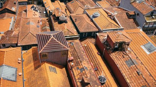 High angle view of city