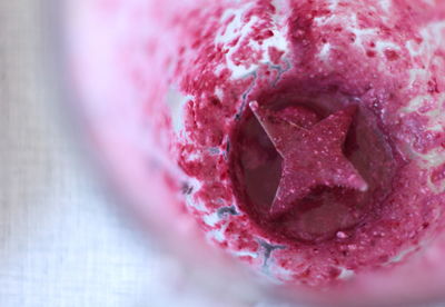 Close-up of pink cake