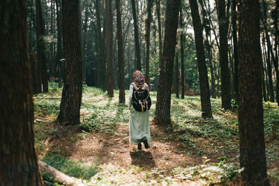 Full length of a man in forest