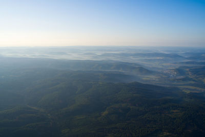 Aerial view of landscape against sky