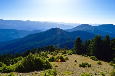 Scenic view of mountains