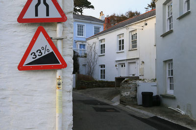 Road signs against sky