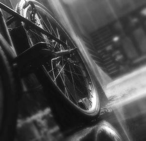 Close-up of bicycle wheel