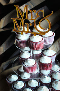 Close-up of containers on table