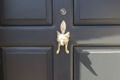 Close-up of metal door