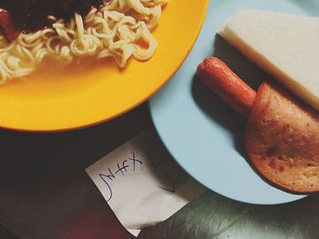 Close-up of served food