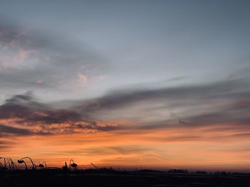 Scenic view of dramatic sky during sunset