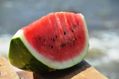 Close-up of strawberry on table