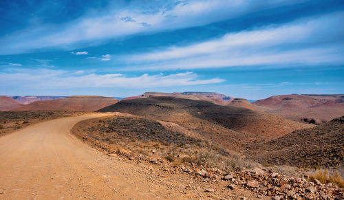 Scenic view of desert against sky