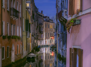 Panoramic view of canal amidst buildings in city