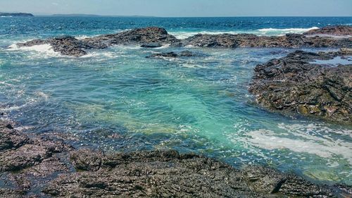 Scenic view of sea against sky