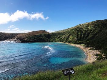 Scenic view of sea against sky