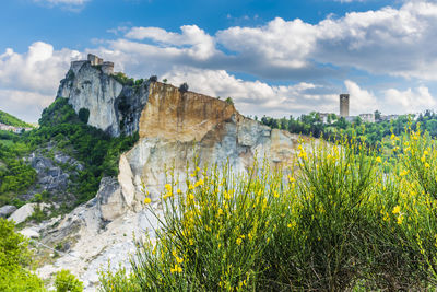 Ancient medieval town of san leo. churches and castle that made history. rimini, italy