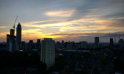 Cityscape at sunset