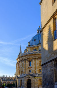 Low angle view of historic building against sky