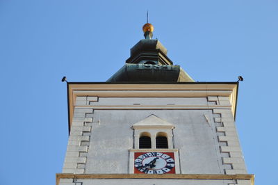 Low angle view of st marks church against clear blue sky