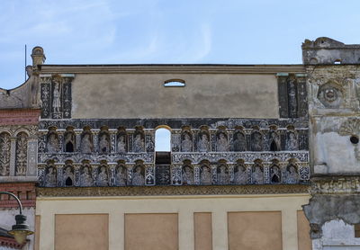 Close up on famous historical wall, presov, slovakia