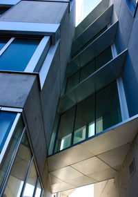 Low angle view of modern building against sky