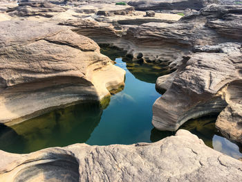 Rock formations in water