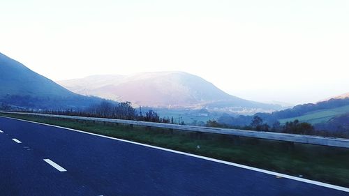 Road passing through mountains