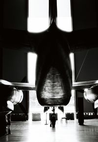 Low angle view of airplane at airport