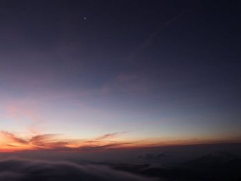 Scenic view of landscape at sunset