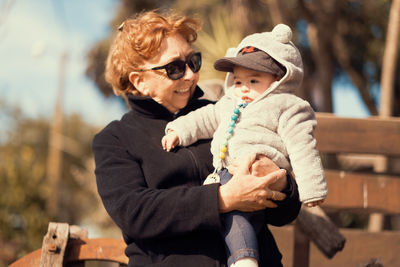 Lovely grandma and her granddoughter