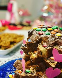 Close-up of cake on table