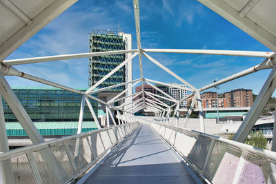 Low angle view of modern building against sky