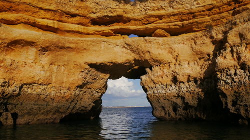 Rock formations in sea