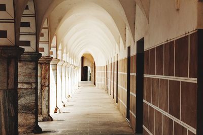 Empty corridor of building