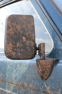 Close-up of rusty car