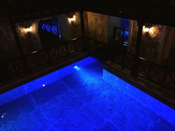 Swimming pool at night