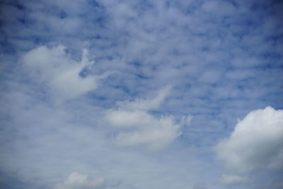 Low angle view of clouds in sky