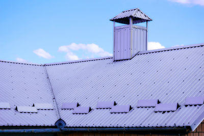 Low angle view of building against clear sky