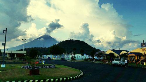 Panoramic view of city against sky