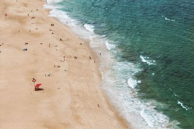 Aerial view of beach during sunny day