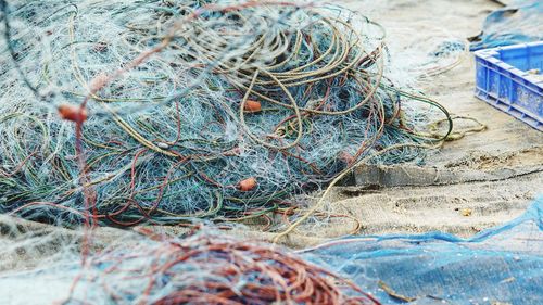 Close-up of fishing net