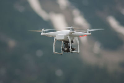 Close-up of drone camera