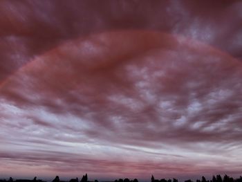 Low angle view of dramatic sky during sunset