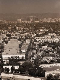 High angle view of cityscape