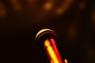 Close-up of microphone